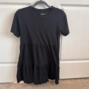 Black flirty t shirt dress